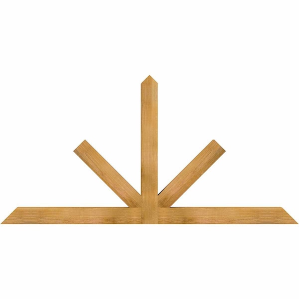 Ekena Millwork Saratoga Rough Sawn Timber Gable Bracket, Western Red Cedar, 72"W x 36"H x 4"D x 4"F, 12/12 Pitch GBW072X36X0404SAR00RWR - main